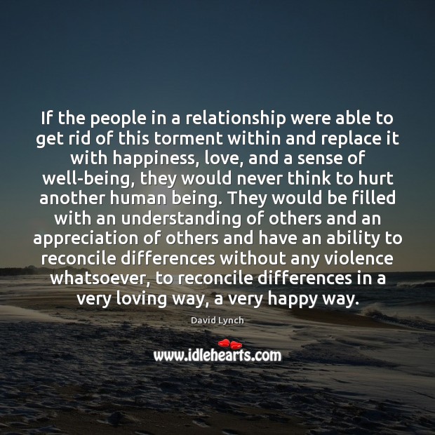If the people in a relationship were able to get rid of Image