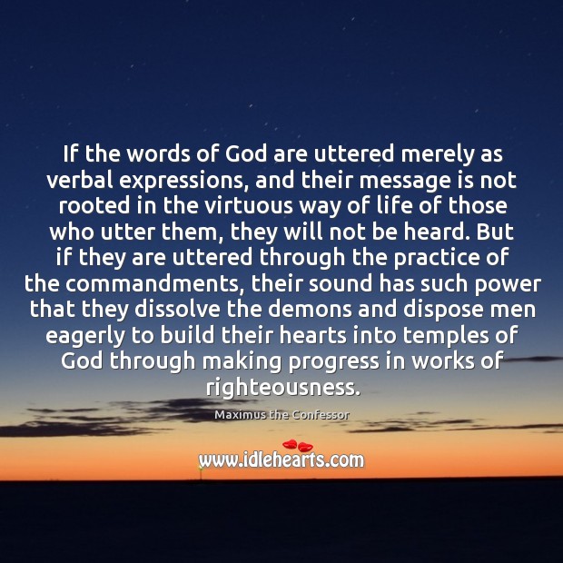 If the words of God are uttered merely as verbal expressions, and Image