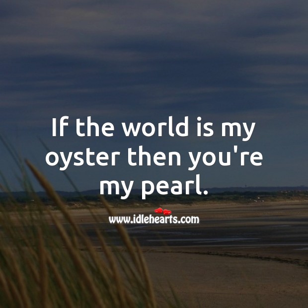 If the world is my oyster then you’re my pearl. Romantic Messages Image