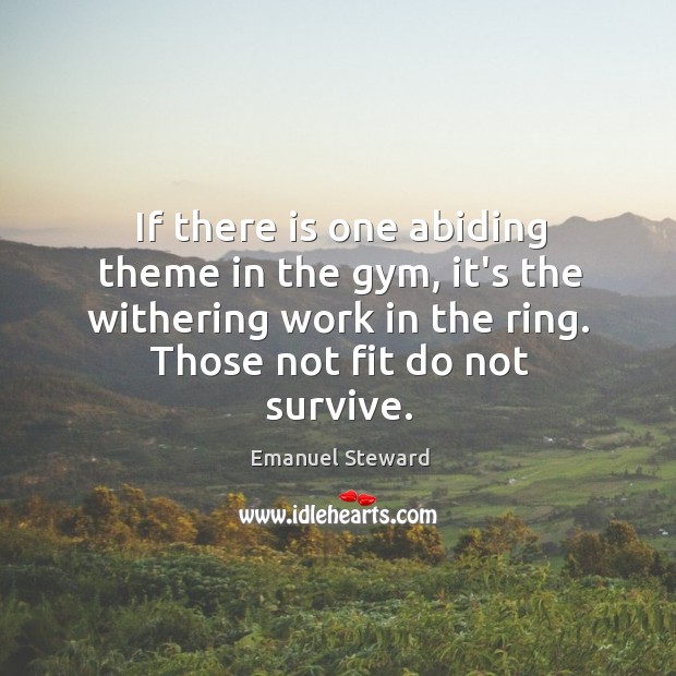 If there is one abiding theme in the gym, it’s the withering 