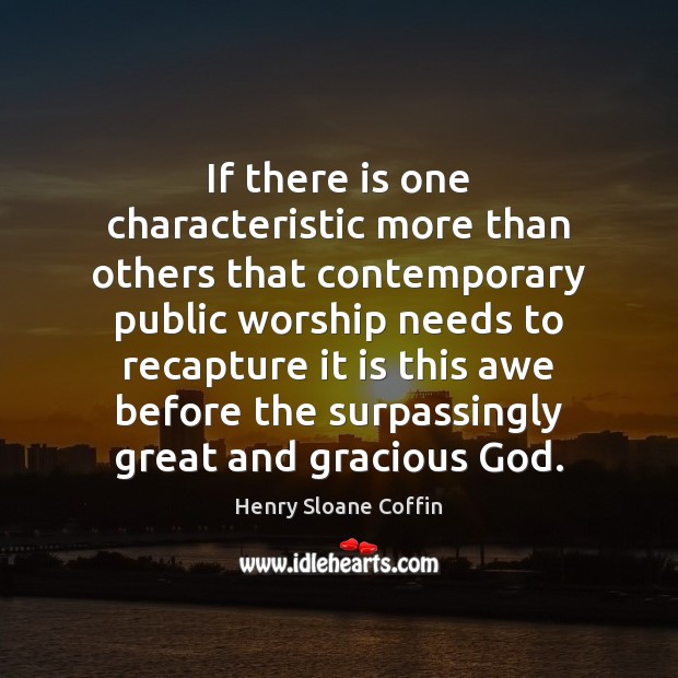 If there is one characteristic more than others that contemporary public worship Image