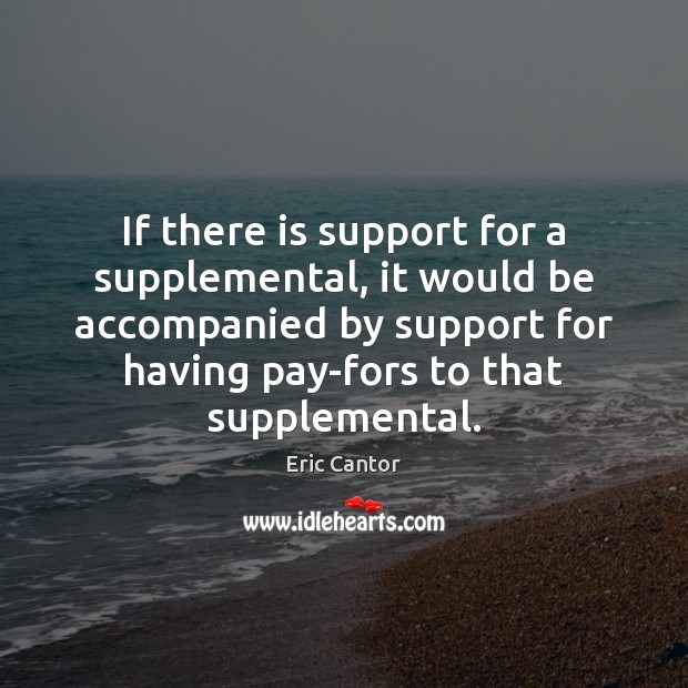 If there is support for a supplemental, it would be accompanied by Image
