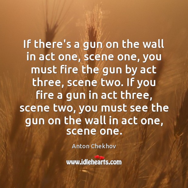 If there’s a gun on the wall in act one, scene one, Image