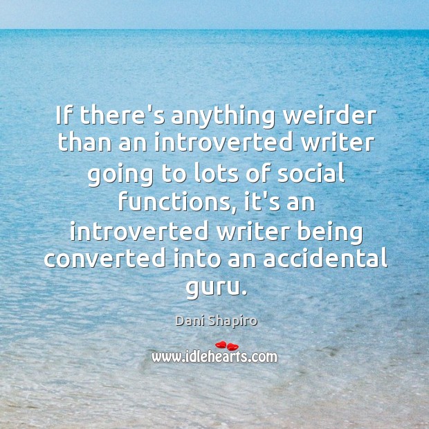 If there’s anything weirder than an introverted writer going to lots of Image