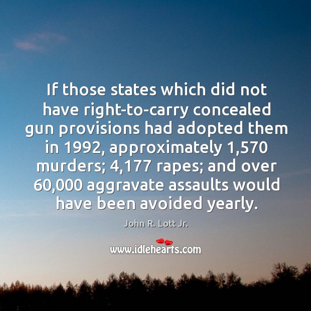 If those states which did not have right-to-carry concealed gun provisions had Image