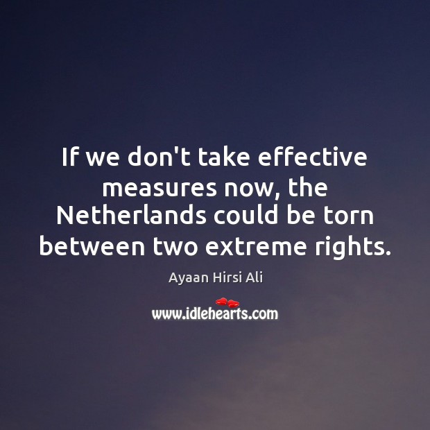 If we don’t take effective measures now, the Netherlands could be torn Ayaan Hirsi Ali Picture Quote