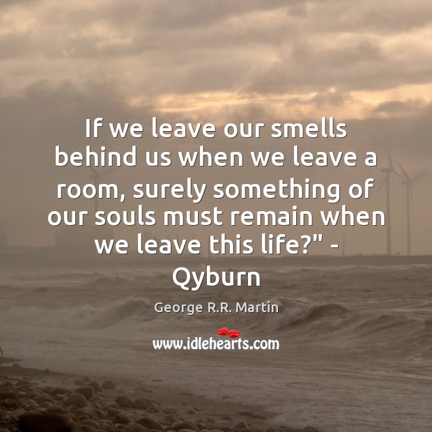 If we leave our smells behind us when we leave a room, Image