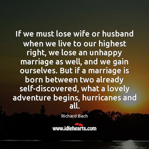 If we must lose wife or husband when we live to our Image