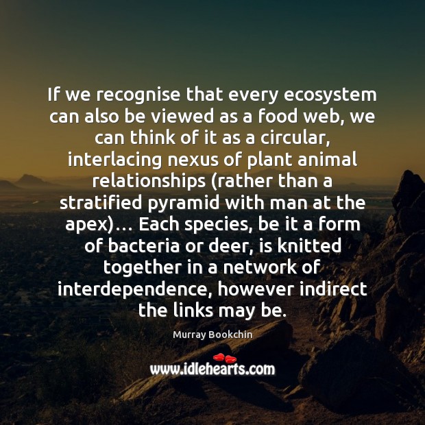 If we recognise that every ecosystem can also be viewed as a Image