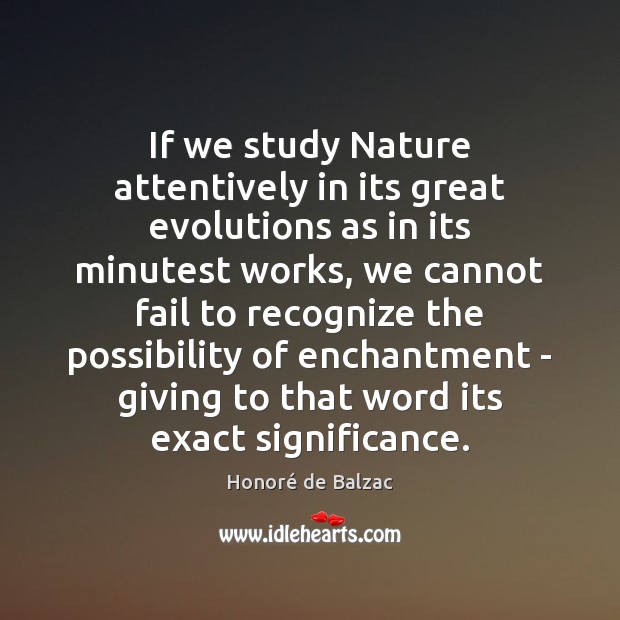 If we study Nature attentively in its great evolutions as in its Image
