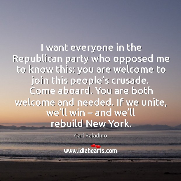 If we unite, we’ll win – and we’ll rebuild new york. Image