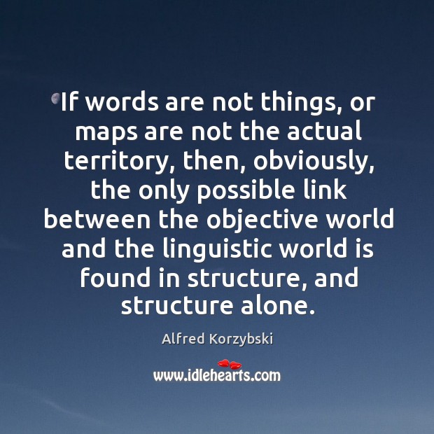 If words are not things, or maps are not the actual territory World Quotes Image