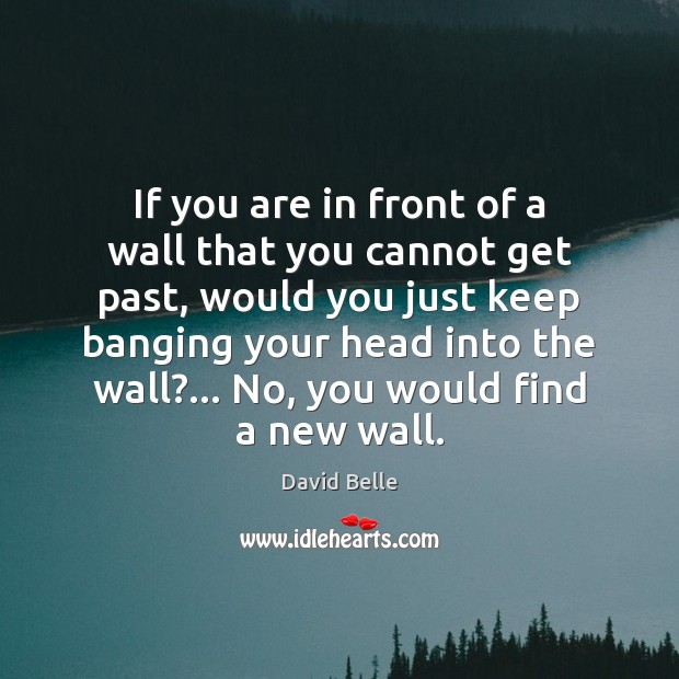 If you are in front of a wall that you cannot get David Belle Picture Quote