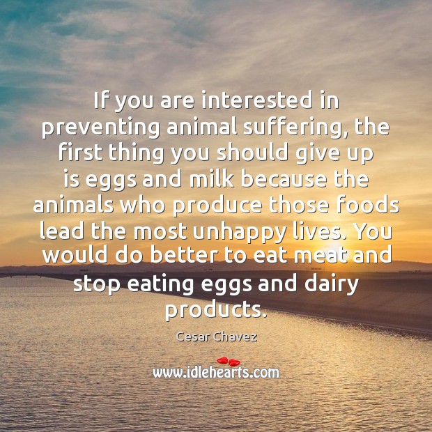 If you are interested in preventing animal suffering, the first thing you 