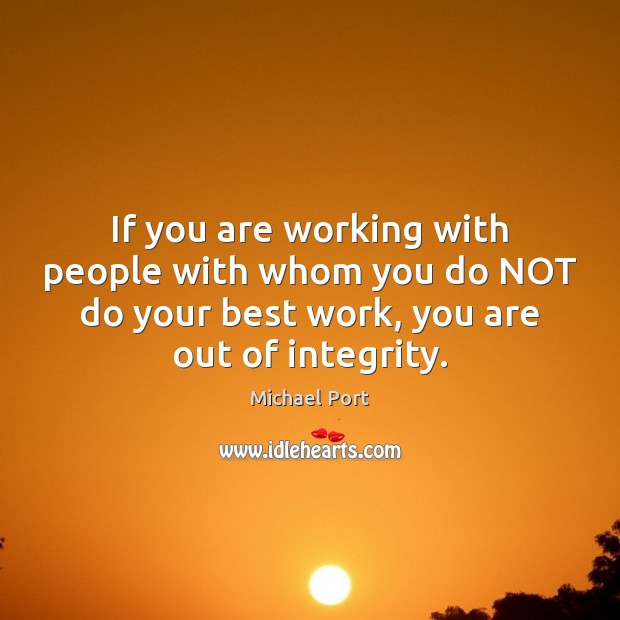 If you are working with people with whom you do NOT do Image