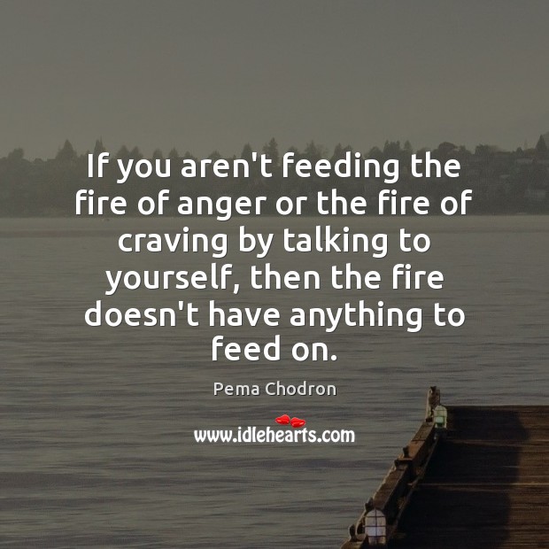 If you aren’t feeding the fire of anger or the fire of Pema Chodron Picture Quote