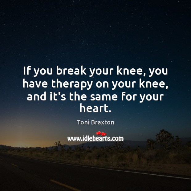 If you break your knee, you have therapy on your knee, and it’s the same for your heart. Image