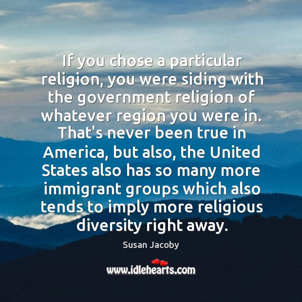 If you chose a particular religion, you were siding with the government Image