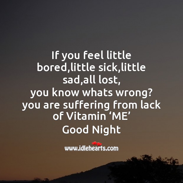 If you feel little bored Good Night Quotes Image