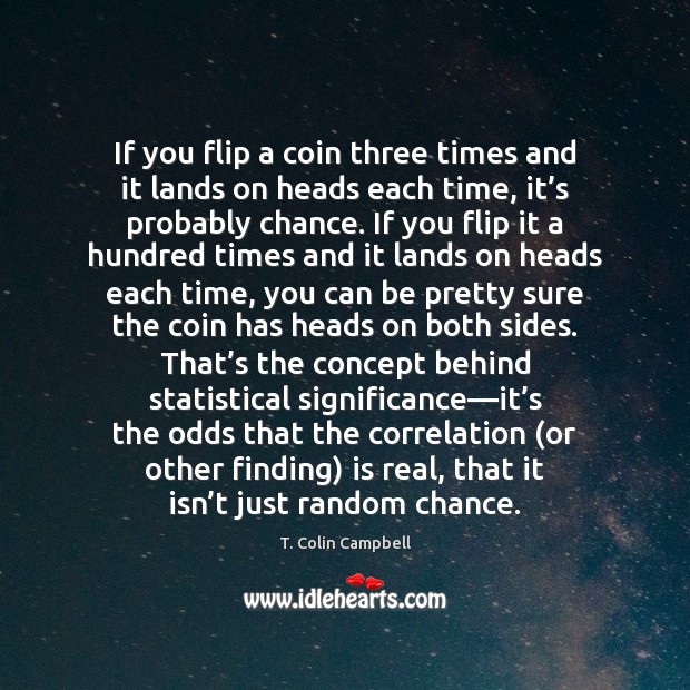 If you flip a coin three times and it lands on heads Image