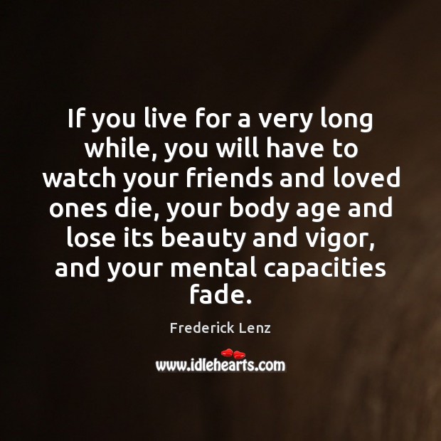 If you live for a very long while, you will have to Image