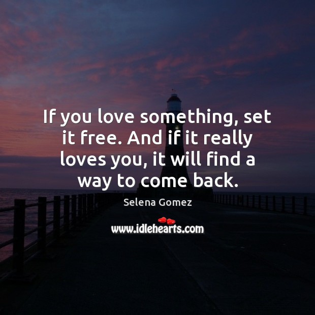 If you love something, set it free. And if it really loves Image