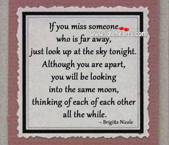 If you miss someone who is far away Image