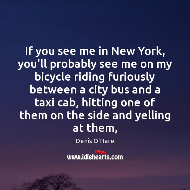 If you see me in New York, you’ll probably see me on Denis O’Hare Picture Quote