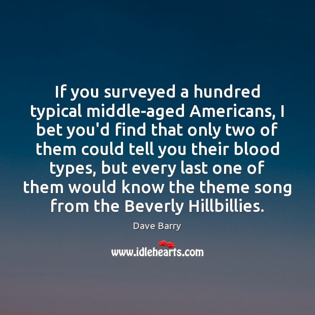 If you surveyed a hundred typical middle-aged Americans, I bet you’d find Dave Barry Picture Quote