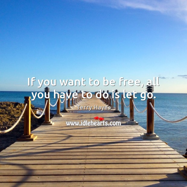 If you want to be free, all you have to do is let go. Terry Hayes Picture Quote