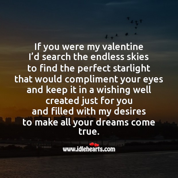 If you were my valentine. Valentine’s Day Messages Image