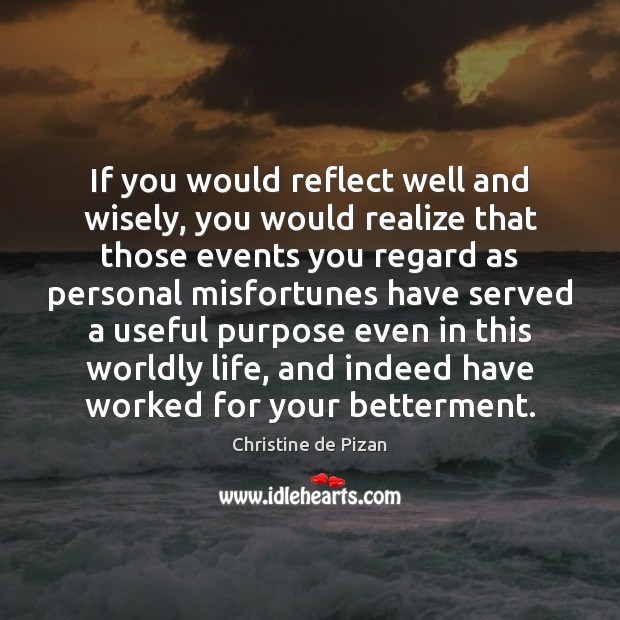 If you would reflect well and wisely, you would realize that those Realize Quotes Image