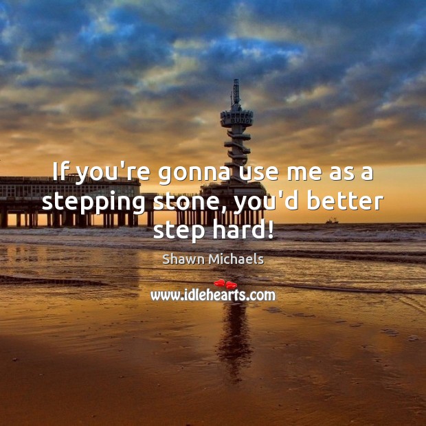 If you’re gonna use me as a stepping stone, you’d better step hard! Image