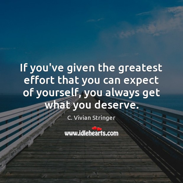 If you’ve given the greatest effort that you can expect of yourself, Image
