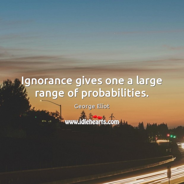 Ignorance gives one a large range of probabilities. Image