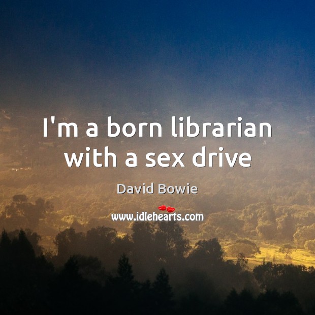 I’m a born librarian with a sex drive David Bowie Picture Quote