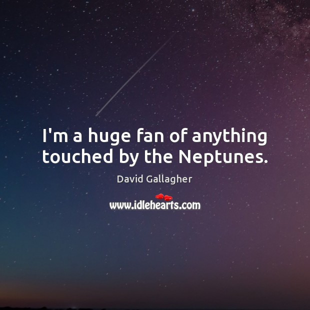I’m a huge fan of anything touched by the Neptunes. David Gallagher Picture Quote