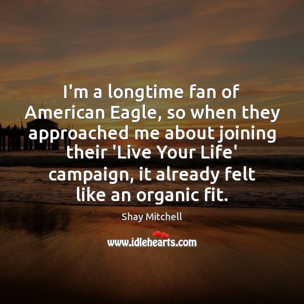 I’m a longtime fan of American Eagle, so when they approached me Image