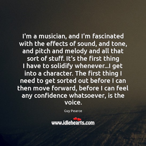 I’m a musician, and I’m fascinated with the effects of sound, and Image