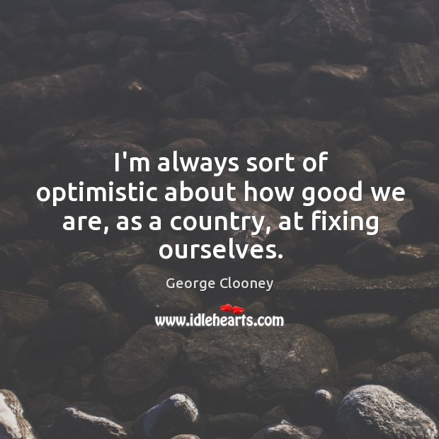 I’m always sort of optimistic about how good we are, as a country, at fixing ourselves. Image