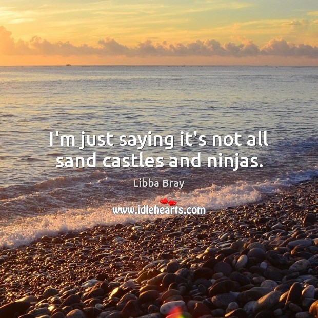 I’m just saying it’s not all sand castles and ninjas. Image