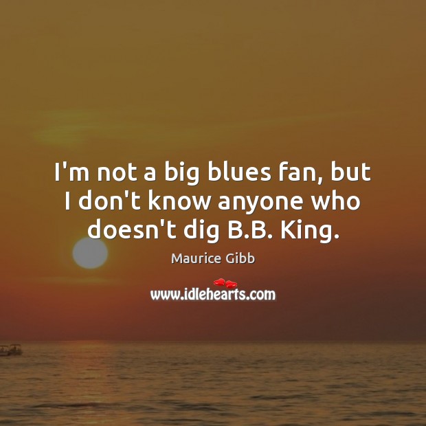 I’m not a big blues fan, but I don’t know anyone who doesn’t dig B.B. King. Image