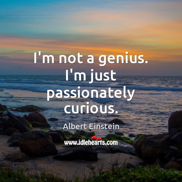 I’m not a genius. I’m just passionately curious. Image