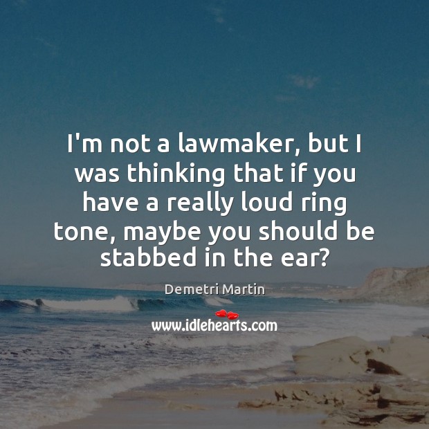 I’m not a lawmaker, but I was thinking that if you have Demetri Martin Picture Quote
