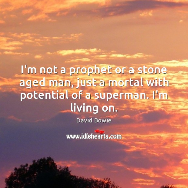 I’m not a prophet or a stone aged man, just a mortal Image