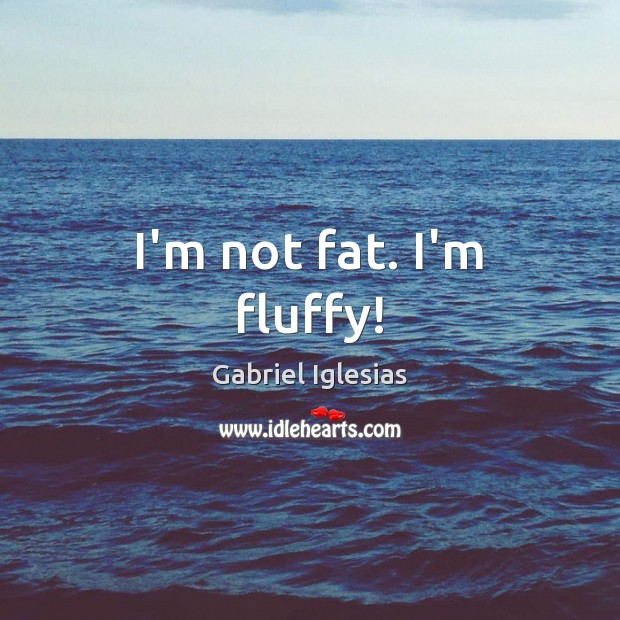 I’m not fat. I’m fluffy! Image