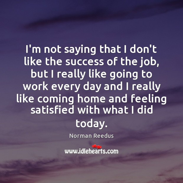 I’m not saying that I don’t like the success of the job, Norman Reedus Picture Quote