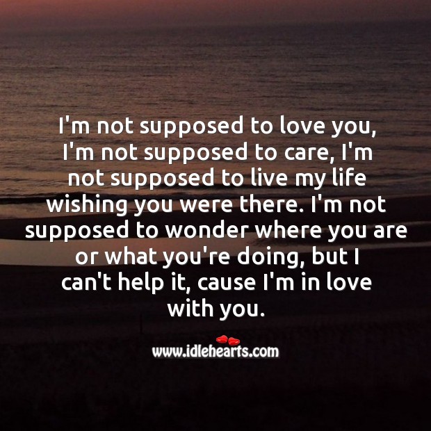 I’m not supposed to love you, but I can’t. With You Quotes Image