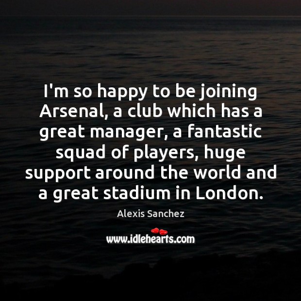 I’m so happy to be joining Arsenal, a club which has a Image