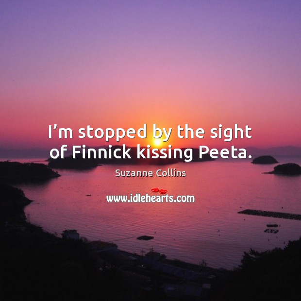 I’m stopped by the sight of Finnick kissing Peeta. Image